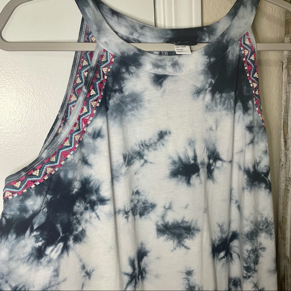 Torrid Embroidered Tie Dye High Neck Tank Top - Picture 7 of 11